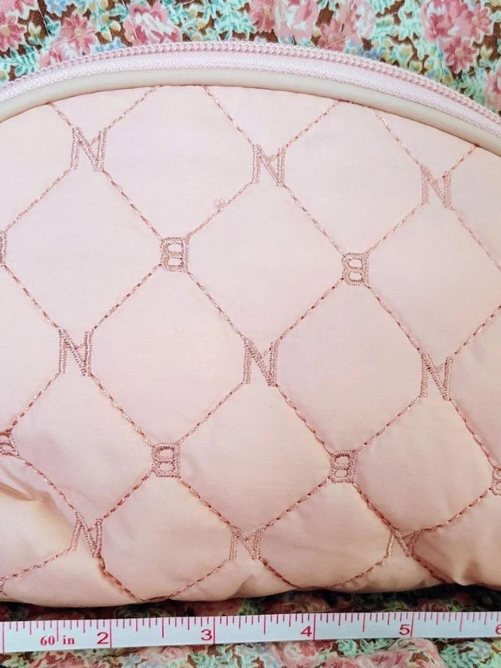 Nubily Pink Quilted Makeup Bag
